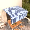 Automatska tenda na uvlačenje s roletom 4 x 3 m plavo-bijela