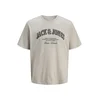 JACK & JONES Majica JJEDenver svetlo siva/črna