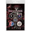 Grateful Dead Skeleton & Rose Odznak