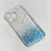 Maska za telefon Heart Glitter za iPhone 13 Pro 6.1 providno-plava