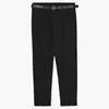 Cropp - Pantalone s kaišem - CRNO