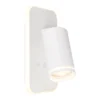 LED zidna spot lampa PIPE 1xGU10/10W/230V + LED/6W bela