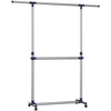 Songmics Oblačilni stojalo nastavljivo 101x49x113 cm sivo