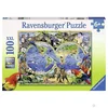 Ravensburger puzzle - Mapa sveta sa zivotinjama