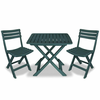 3-dijelni sklopivi bistro set plastični zeleni