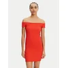 Tommy Jeans Poletna obleka DW0DW20298 Oranžna Slim Fit