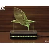 Black Cut 3D Lampa Ajkula, RGB