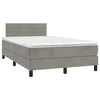 Vidaxl Box spring postelja z vzmetnico svetlo siva 120x190 cm žamet
