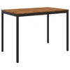 vidaXL Vrtni Bar Miza Naravna in črna 147 x 88,5 x 105 cm