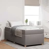 vidaXL Konstrukcija postelje z vzmetnico Taupe 100 x 200 cm blago