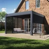 Bioklimatska pergola Antares Stenska, 4 x 4, Antracit, Ročni