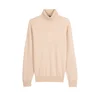 GOBI Cashmere Pulover Mens Essential Turtleneck Cashmere Sweater bež