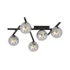 Plafonska svetiljka SMART 5xE14/10W/230V crna/siva