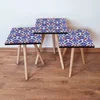 Hanah Home Set klub stočića 3Shp329, 3 komada, Siva