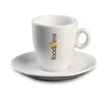 Porcelanska skodelica s krožnikom Foodness 110 ml
