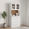 Visoka komoda ALTA bijela 77 x 35 x 165 cm od masivne borovine