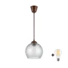 Brilagi - LED luster na sajli R GLASS 1xE27/60W/230V prečnik 25 cm braon/dimno siva