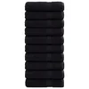Vidaxl Premium brisače SOLUND 10 kosov črna 50x100 cm 600 g/m2
