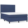 vidaXL vidaXL Box spring postelja z vzmetnico modra 140x200 cm blago, (20896609)