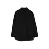 Trendyol Curve Black Boyfriend Woven Shirt TBBS22GO0323