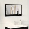 Ogledalo Polica Crni hrast 60 x 10,5 x 37 cm Konstruirano drvo