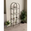 Hanah Home Idil polica za knjige 47 × 158 × 30 cm, crna / providno staklo