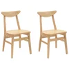 Vidaxl Jedilni stoli 2 szt. Naravna 42 x 47,5 x 81 cm