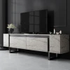 Hanah Home TV Komoda Yildiz, 180x50x30 cm, Sivo-Crna