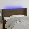 Vidaxl vidaXL Vzglavje postelje z LED diodo temno rjavo 83x16x78/88 cm blago