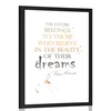 Plakat s paspartujem motivacijski citat - Eleanor Roosevelt - 60x90 black