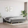 vidaXL Box spring postelja z vzmetnico temno siva 160x200 cm blago