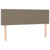 Vidaxl Posteljno vzglavje taupe 144x5x78/88 cm blago
