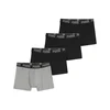 PUMA Boxer Briefs (4-Pack) Men, Clothing, Black/Grey, 2
