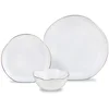 slomart KING Hoff Set kozarcev 18 kosov (opal, bel z zlatim robom)