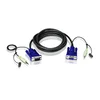 ATEN KVM priključni kabel [1x VGA-vtič, klinken-vtič 3.5 mm - 1x VGA-vtičnica, klinken-vtič 3.5 mm] 1.80 m črn ATEN