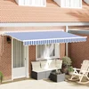 Skrovita tenda Plava 350 x 200 cm tkanina