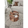 HANAH HOME Okrugli set stolova za kafu Yang 2 Walnut