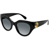Gucci GG1408S 001 ONE SIZE (52) Črna/Siva