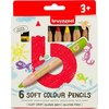 Bruynzeel Kids Soft Colouring Pencils 6 Set