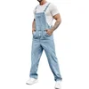 RUNCATI L moške jeans hlače z naramnicami in nastavljivimi trakovi