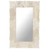 Vidaxl Ogledalo belo 80x50 cm trden mangov les
