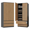 shumee Malwa SS-90 ANTRACIT ARTISAN Garderobna omara