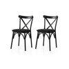 Hanah Home Set trpezarijskih stolica Ekol 290 V2, 2 komada, Crni