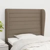 Vidaxl vidaXL Vzglavje postelje s krilci, sivo-rjavo, 93x23x118/128 cm, blago