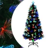 Umjetno božićno drvce s 160 LED svjetlima Zelena 150 cm PVC