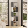 HANAH HOME Polica za knjige Milan Anthracite White