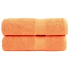 shumee Premium brisače 2 kos oranžna 70x140 cm 600 g/m2 100 % bombaž