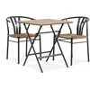SANDVIKA D65 sto natur + 2 TAGMARK stolice crna