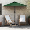 Vrtni suncobran Zelena 294 x 150 x 223 cm Poliester i čelik