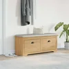 vidaXL Klubska klop BODO Medeno rjava 118 x 40 x 50 cm Konstruiran les
